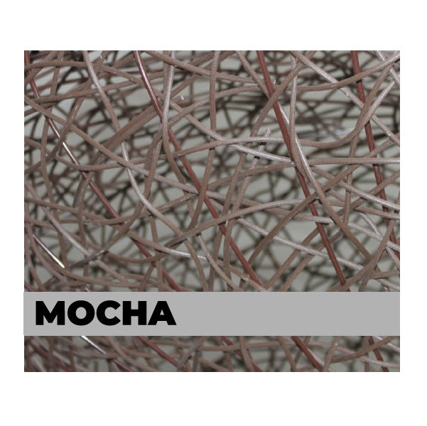 Gaia Woven Synthetic Cane Eclipse Pendant Light 2 Sizes - Lighting.co.za