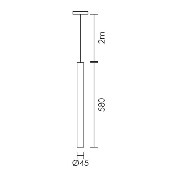 New York Tall Tube Black | White | Chrome | Copper LED Pendant Light - Lighting.co.za