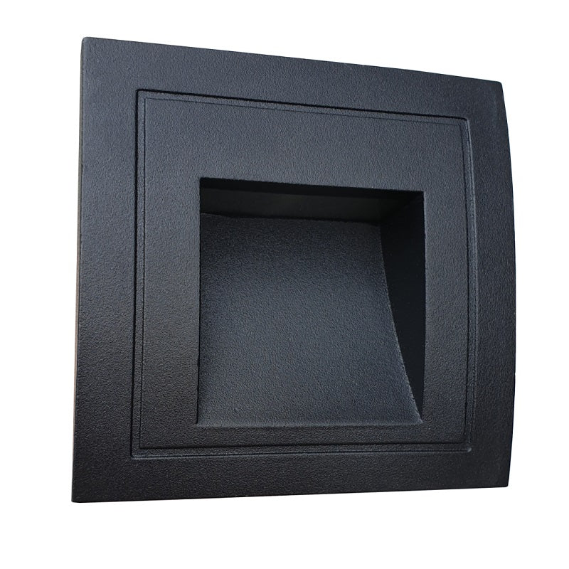 Newark Black or White Square 1 | 3 Watt LED Outdoor Step Light 2 Sizes - Lighting.co.za