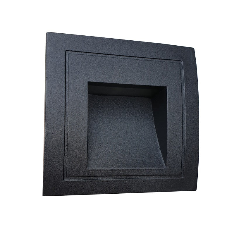 Newark Black or White Square 1 | 3 Watt LED Outdoor Step Light 2 Sizes - Lighting.co.za