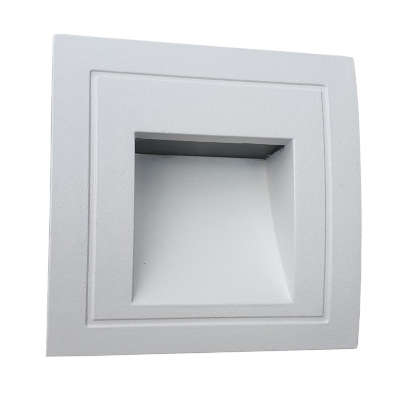 Newark Black or White Square 1 | 3 Watt LED Outdoor Step Light 2 Sizes - Lighting.co.za