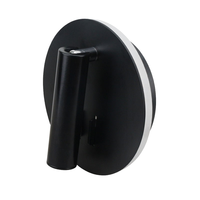 Noa Black or White Round LED Bedside Reading Wall Light With Back Light - Lighting.co.za