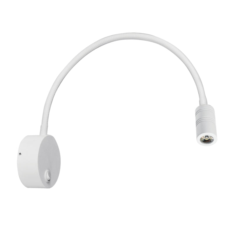 Nora 3W LED White or Chrome Bedside Reading Wall Light - Lighting.co.za