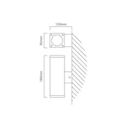 Kube GU10 Up And Down Outdoor Wall Light - Lighting.co.za