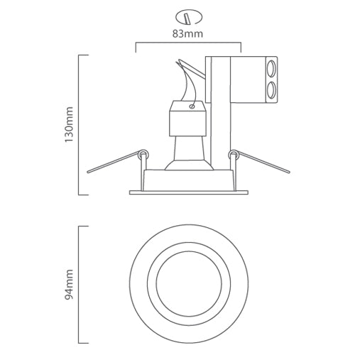 Jupiter GU10 Tiltable 94mm Outdoor Downlight - Lighting.co.za