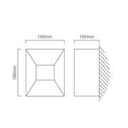 Morino 5W LED Square Up Down Outdoor Wall Light - Lighting.co.za