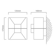 Redondo 5W LED Square Up Down Outdoor Wall Light - Lighting.co.za
