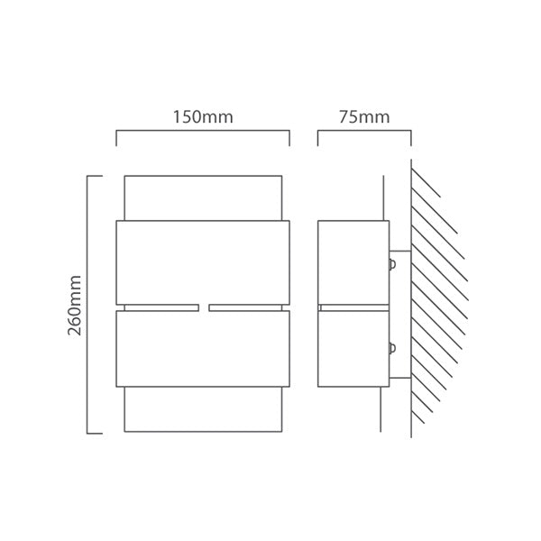 Kibea White and Anthracite Outdoor LED Wall Light - Lighting.co.za