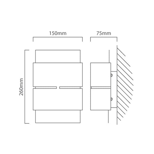 Kibea White and Anthracite Outdoor LED Wall Light - Lighting.co.za