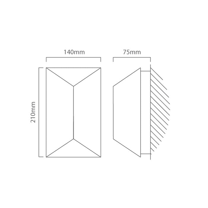 Predazzo Black 5W LED Wall Light - Lighting.co.za