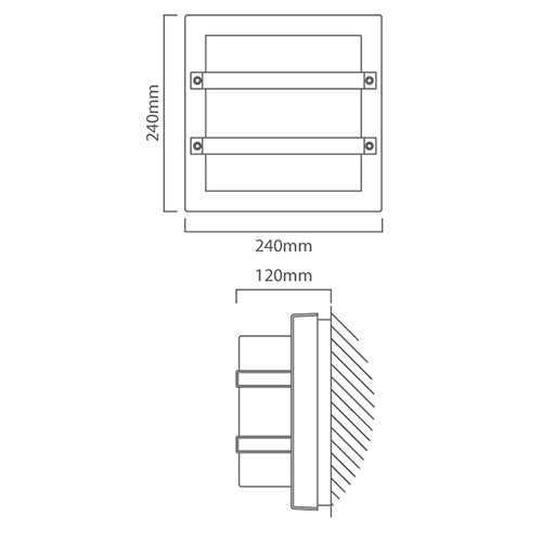 Largo Black or White Outdoor Wall Light - Lighting.co.za