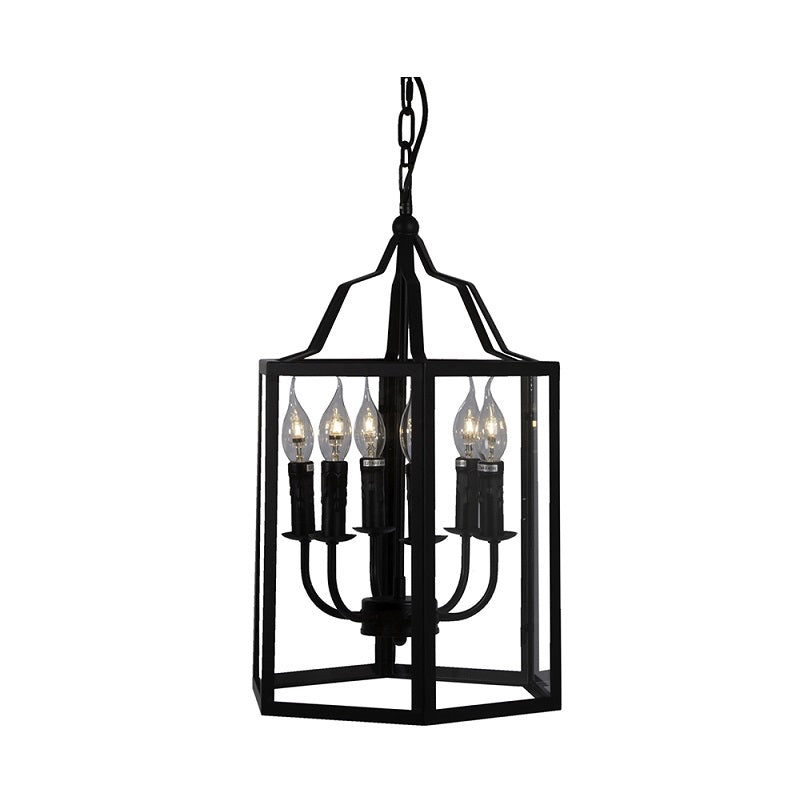 Oxford Black 6 Light Outdoor Lantern Pendant Light - Lighting.co.za