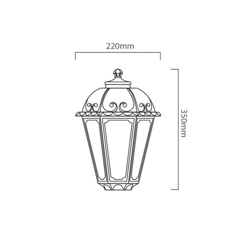 Fumagalli Lesse Black Half Lantern Outdoor Wall Light - Lighting.co.za