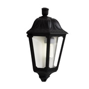 Lesse Black Half Lantern Outdoor Wall Light - Lighting.co.za