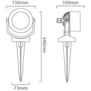 Fumagalli Tommy CTC LED Black Outdoor Spike Light - Lighting.co.za