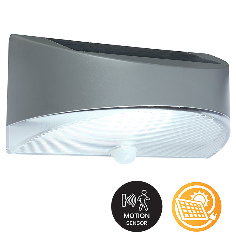 Bread 1.2W LED Solar Outdoor Wall Light with Motion Sensor - Lighting.co.za