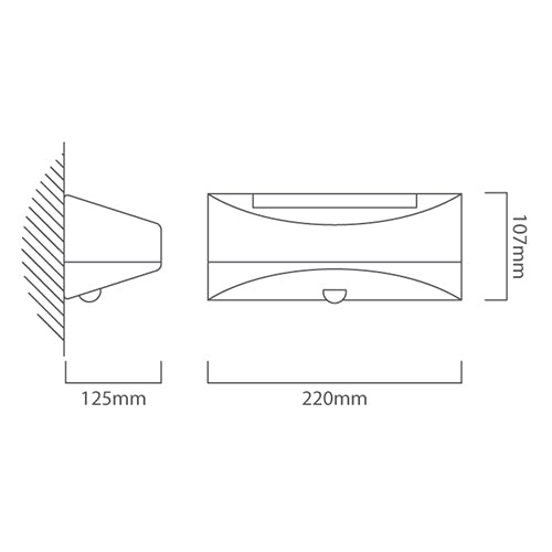 Bread 1.2W LED Solar Outdoor Wall Light with Motion Sensor - Lighting.co.za
