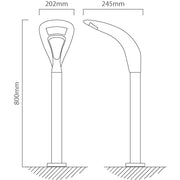 Anda Graphite 18 Watt LED Outdoor Bollard Light - Lighting.co.za