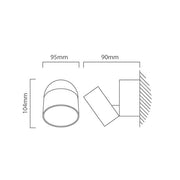 Trumpet Graphite Black 11 Watt LED Outdoor Wall Light - Lighting.co.za