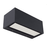 Gemini 20W LED Black Graphite Rectangle Outdoor Wall Light - Lighting.co.za