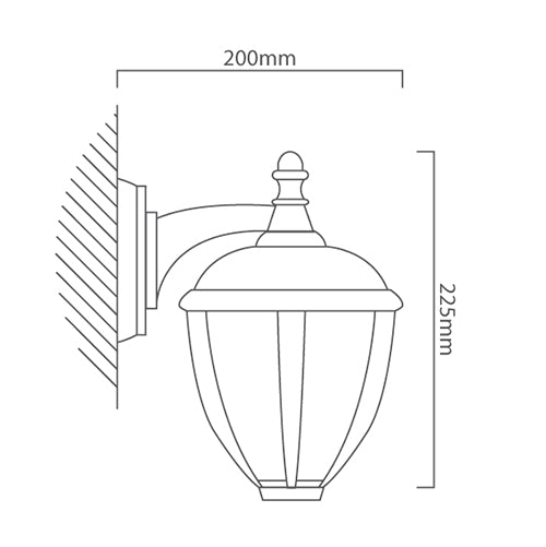 Unite Black Down Facing 9 Watt Led Outdoor Wall Light - Lighting.co.za