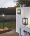 Alamonte Outdoor Black and Clear Glass Wall Light - Lighting.co.za