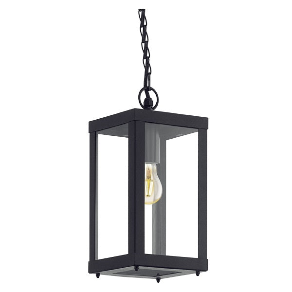 Alamonte Outdoor Black and Clear Glass Pendant Light - Lighting.co.za