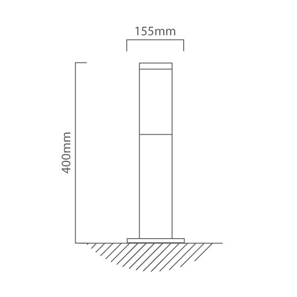 Fumagalli Carlo LED Black Outdoor Bollard Light 2 Sizes - Lighting.co.za