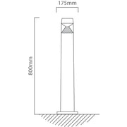 Fumagalli Ester LED Black Outdoor Bollard Light - Lighting.co.za