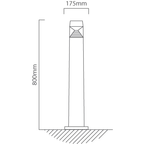 Fumagalli Ester LED Black Outdoor Bollard Light - Lighting.co.za