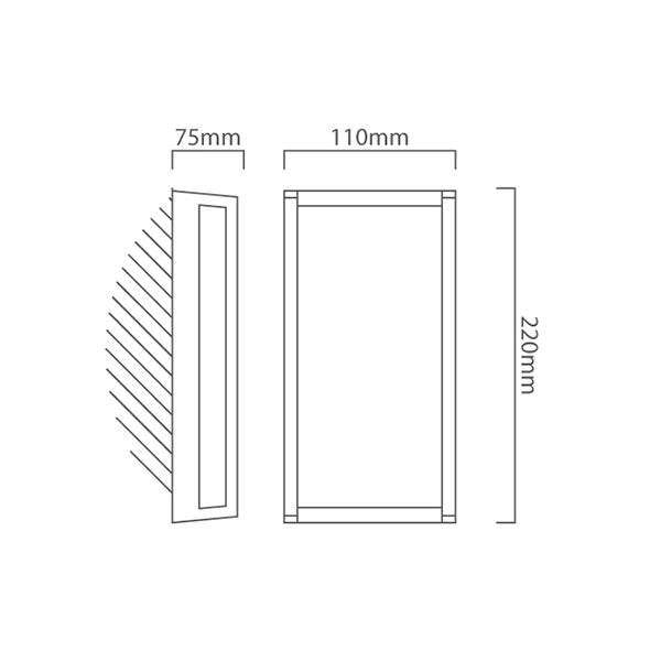 Qubo 18W LED Rectangular Outdoor Wall Light - Lighting.co.za