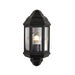 Black Polycarbonate Half Lantern Outdoor Wall Light - Lighting.co.za