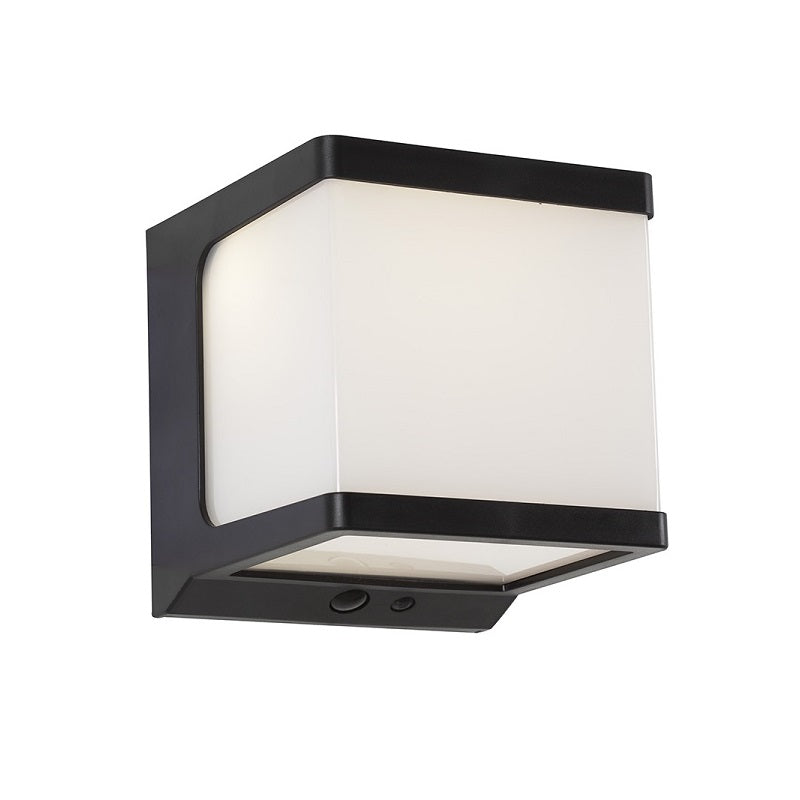Cube Solar 10W LED Rechargeable with Motion Sensor Outdoor Wall Light - Lighting.co.za