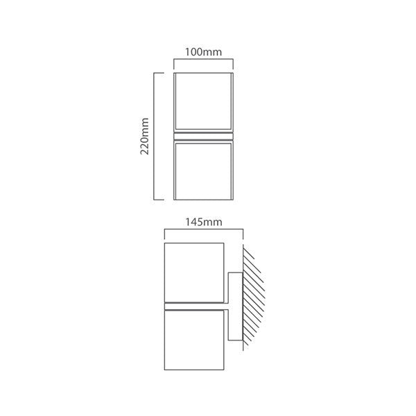 Cuba Dark Grey LED Outdoor Wall Light - Lighting.co.za