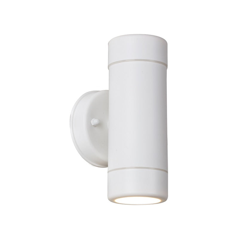 Ossen Round Polycarbonate GU10 Up Down Facing Outdoor Wall Light - Lighting.co.za