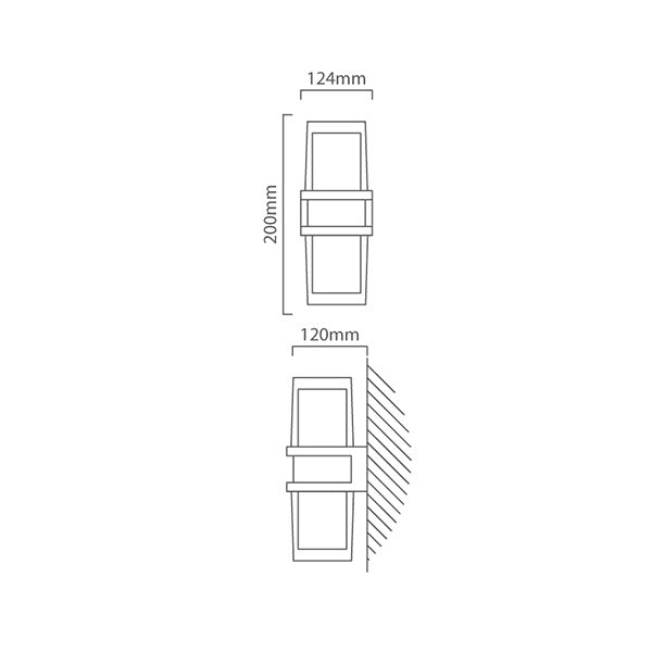 Tango Dark Grey LED Outdoor Wall Light - Lighting.co.za