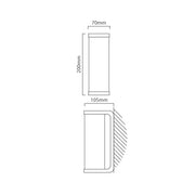 Adalyn Dark Grey LED Outdoor Wall Light - Lighting.co.za