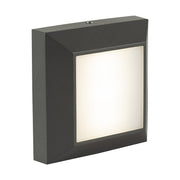 Helena Plain Square Grey LED Outdoor Wall Light - Lighting.co.za