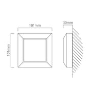 Helena Plain Square Grey LED Outdoor Wall Light - Lighting.co.za