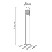 Louvre Black Outdoor Bollard Light - Lighting.co.za