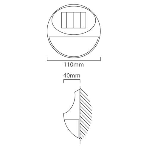 Luna Fence or Door Lock LED Solar Outdoor Wall Light - Lighting.co.za