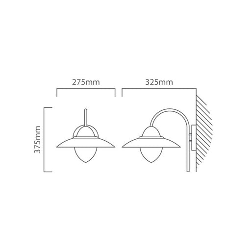 Sidney Stainless Steel Down Facing Outdoor Wall Light - Lighting.co.za