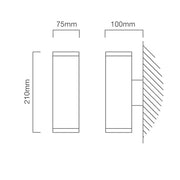 Riga Stainless Steel GU10 Up Down Outdoor Wall Light - Lighting.co.za