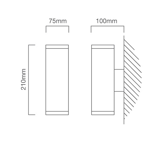 Riga Stainless Steel GU10 Up Down Outdoor Wall Light - Lighting.co.za