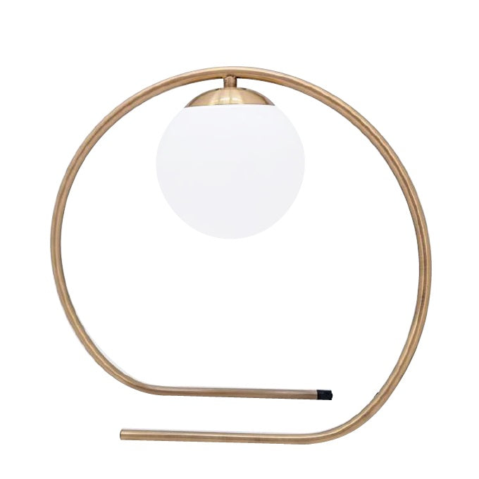 Olive Frosted Glass and Gold Nordic Table Lamp - Lighting.co.za