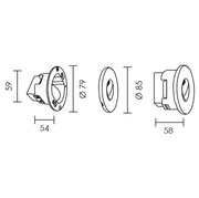Orion Round Drop Black or White CTC LED Step Light - Lighting.co.za