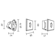 Orion Square Drop Black or White CTC LED Step Light - Lighting.co.za