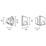 Orion Square Wink Black or White CTC LED Step Light - Lighting.co.za