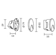 Orion Round Wink Black or White CTC LED Step Light - Lighting.co.za