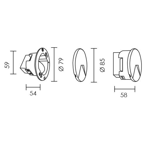 Orion Round Wink Black or White CTC LED Step Light - Lighting.co.za